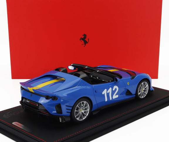 FERRARI | 812 COMPETIZIONE A SPIDER N 112 2022 - CON VETRINA - WITH SHOWCASE | FRENCH RACING BLU - BLUE YELLOW