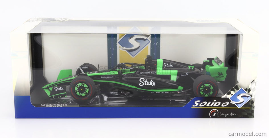 Sauber F1 C44 Team Stake Kick N°77 Japan GP 2024 Valtteri Bottas 1:18 Solido zelená čierna