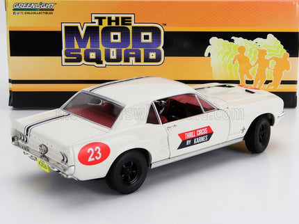 FORD USA | MUSTANG COUPE N 23 THRILL CIRCUS BY KARNES 1967 - THE MOD SQUAD | WHITE