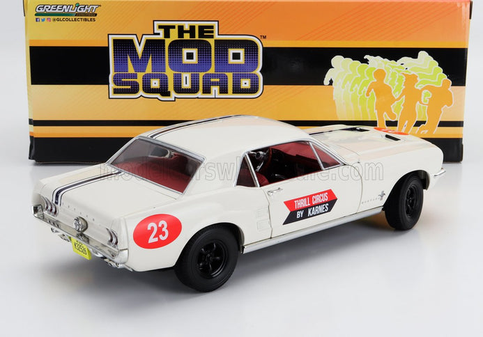 FORD USA | MUSTANG COUPE N 23 THRILL CIRCUS BY KARNES 1967 - THE MOD SQUAD | WHITE