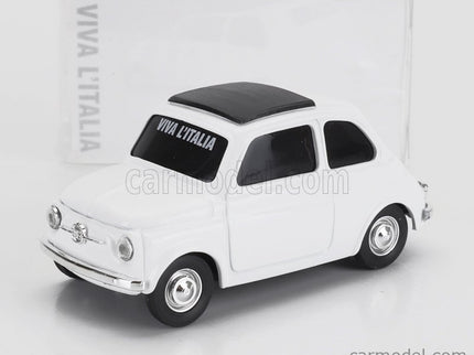 Fiat 500 1965 - Viva L'italia - Giornata Dell' Unita' Nazionale E Delle Forze Armate 1:43 Brumm biela