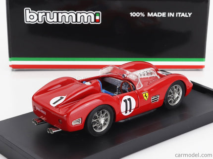 Ferrari 250TR Testarossa 3.0L V12 Spider Team Scuderia Ferrari Spa N°11 Víťaz 24h Le Mans 1960 Paul Frere - Olivier Gendebien 1:43 Brumm červená