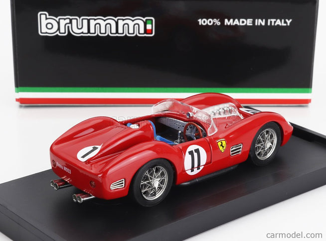 Ferrari 250TR Testarossa 3.0L V12 Spider Team Scuderia Ferrari Spa N°11 Víťaz 24h Le Mans 1960 Paul Frere - Olivier Gendebien 1:43 Brumm červená