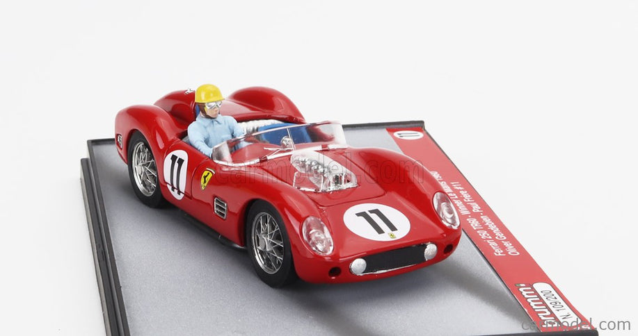 Ferrari 250TR Testarossa 3.0L V12 Spider Team Scuderia Ferrari Spa N°11 Víťaz 24h Le Mans 1960 With Olivier Gendebien Figúrka 1:43 Brumm červená