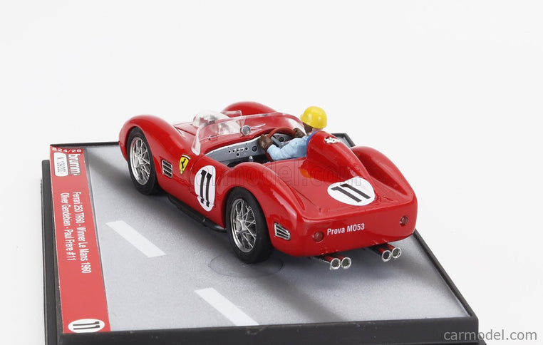 Ferrari 250TR Testarossa 3.0L V12 Spider Team Scuderia Ferrari Spa N°11 Víťaz 24h Le Mans 1960 With Olivier Gendebien Figúrka 1:43 Brumm červená