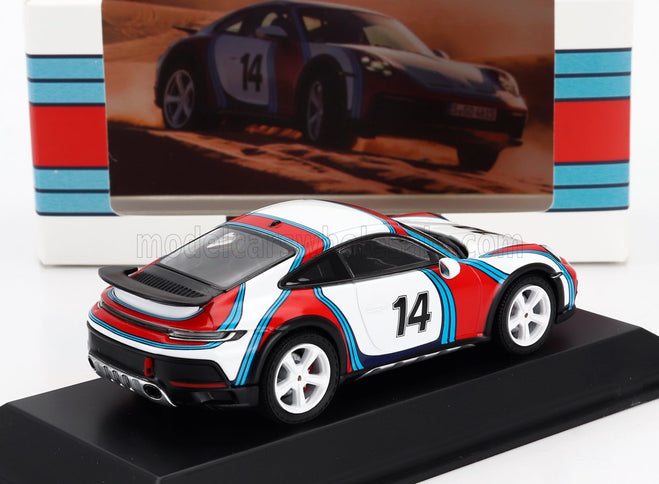 PORSCHE | 911 992 DAKAR COUPE N 14 MARTINI RACING LIVERY 2023 | WHITE RED BLUE