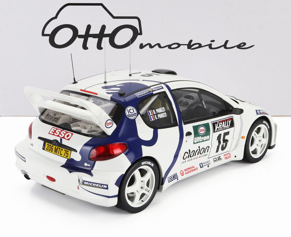 PEUGEOT | 206 WRC TEAM PEUGEOT ESSO N 15 RALLY TOUR DE CORSE 1999 GILLES PANIZZI - HERVE PANIZZI | WHITE BLUE