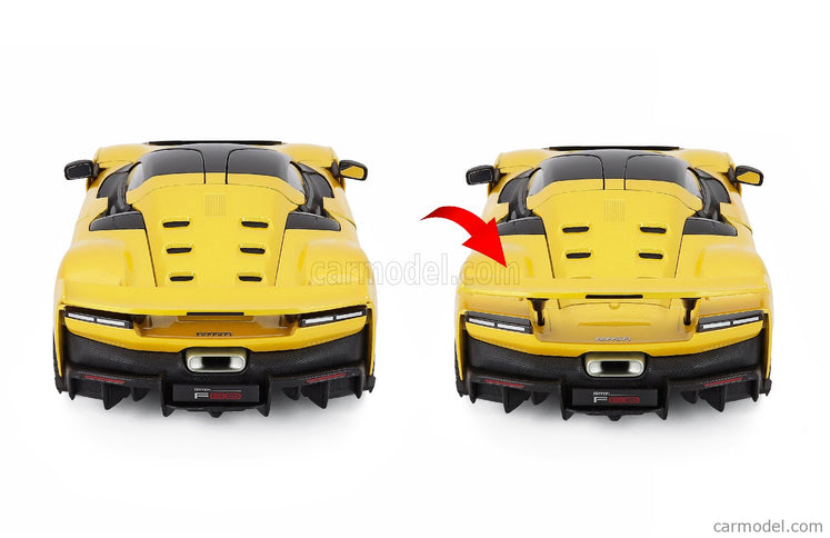 Ferrari F80 2024 - Black Kolesá 1:18 Bburago GIALLO TRISTRATO - YELLOW MET