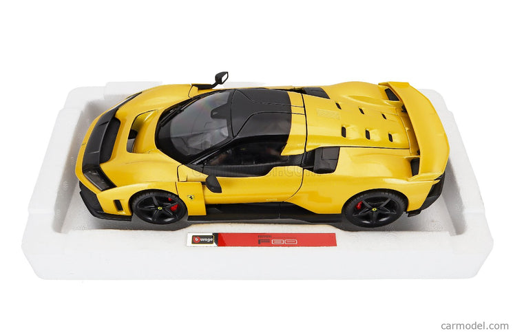 Ferrari F80 2024 - Black Kolesá 1:18 Bburago GIALLO TRISTRATO - YELLOW MET