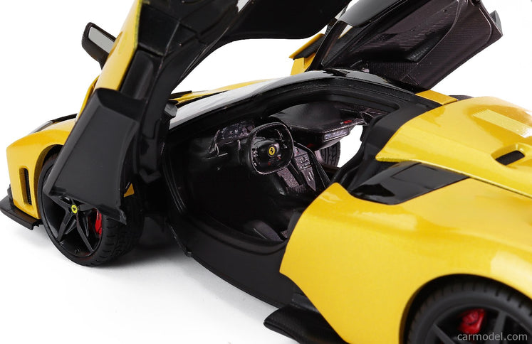 Ferrari F80 2024 - Black Kolesá 1:18 Bburago GIALLO TRISTRATO - YELLOW MET