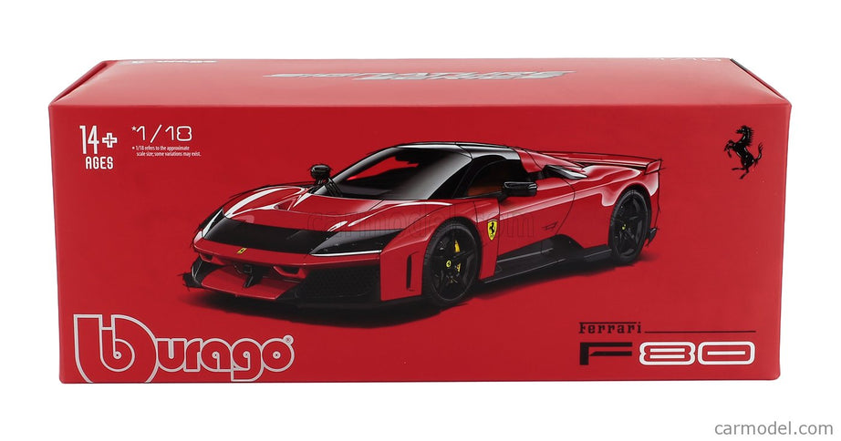 Ferrari F80 2024 - Black Kolesá 1:18 Bburago ROSSO CORSA - RED