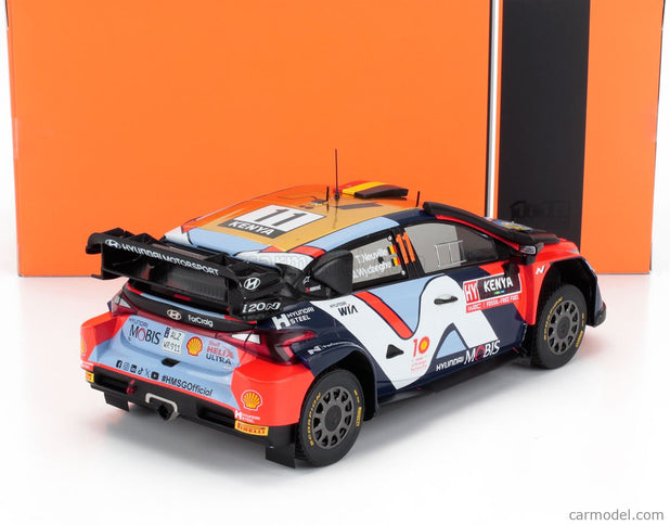 Hyundai i20N RALLY1 Team Hyundai Shell Mobis Wrt N°11 5. Miesto Rally Safari Kenya 2024 Thierry Neuville - Martijn Wydaeghe 1:18 IXO Models rôzne farby