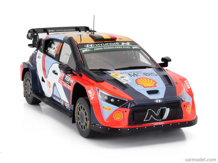 Hyundai i20N RALLY1 Team Hyundai Shell Mobis Wrt N°11 5. Miesto Rally Safari Kenya 2024 Thierry Neuville - Martijn Wydaeghe 1:18 IXO Models rôzne farby