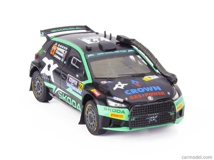 Skoda Fabia RALLY2 EVO Team Tokspot Wrt N°22 Rally Safari Kenya 2024 Gus Greensmith - Jonas Andersson 1:43 IXO Models čierna zelená