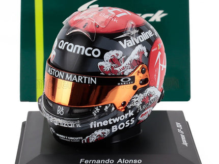 BELL HELMET | CASCO HELMET F1 FERNANDO ALONSO TEAM ASTON MARTIN ARAMCO COGNIZANT N 14 JAPAN GP 2024 | VARIOUS