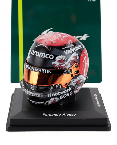 BELL HELMET | CASCO HELMET F1 FERNANDO ALONSO TEAM ASTON MARTIN ARAMCO COGNIZANT N 14 JAPAN GP 2024 | VARIOUS
