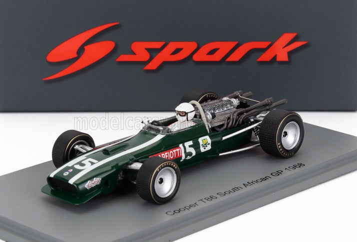 COOPER | F1  T86 N 15 SOUTH AFRICA GP 1968 LUDOVICO SCARFIOTTI | GREEN WHITE
