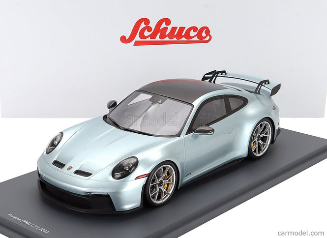 Porsche 911 992 GT3 Coupe 2022 1:18 Schuco strieborná čierna