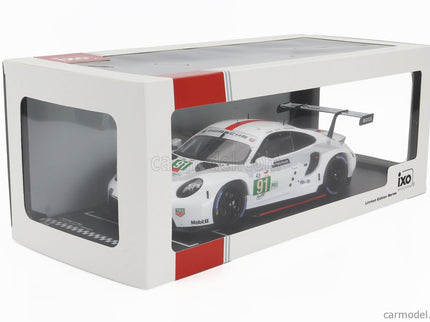 Porsche 911 991-2 4.2L Team Porsche GT N°91 Víťaz Lmgte Pro Class 24h Le Mans 2022 Gianmaria Bruni - Richard Lietz - Frederic Makowiecki 1:18 IXO Models biela sivá červená