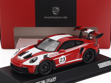 PORSCHE | 911 992 GT3 RS N 23 COUPE SALZBURG LIVERY 2023 | RED WHITE