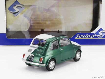 Fiat 500 Italian Livery Tribute 1965 1:18 Solido červená zelená biela