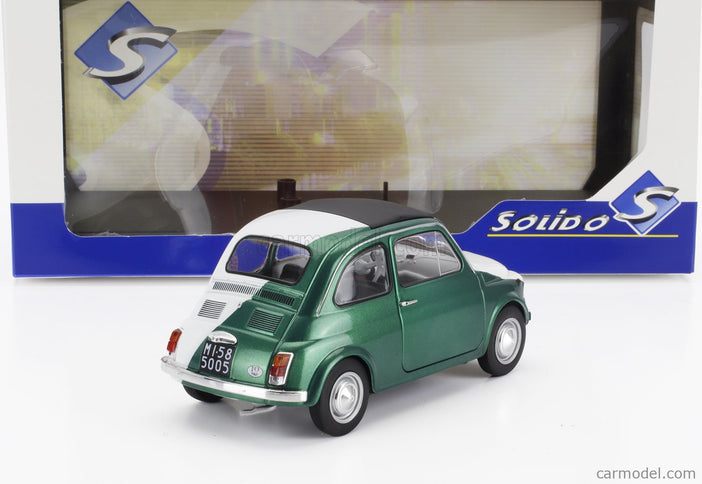 Fiat 500 Italian Livery Tribute 1965 1:18 Solido červená zelená biela
