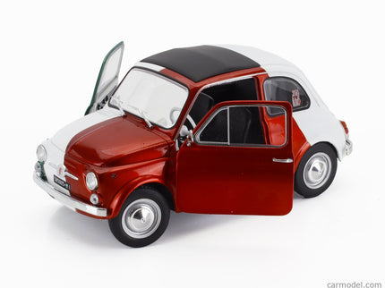 Fiat 500 Italian Livery Tribute 1965 1:18 Solido červená zelená biela