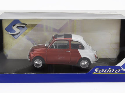 Fiat 500 Italian Livery Tribute 1965 1:18 Solido červená zelená biela