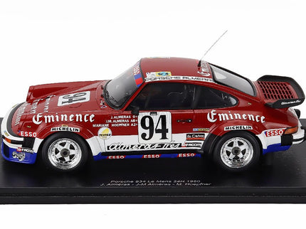 Porsche 911 934 3.3L Turbo Team Equipe Almeras Freres N°94 24h Le Mans 1980 Jacques Almeras - Jean Marie Almeras - Marianne Hoepfner 1:18 Spark Model červená biela modrá