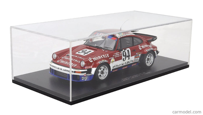 Porsche 911 934 3.3L Turbo Team Equipe Almeras Freres N°94 24h Le Mans 1980 Jacques Almeras - Jean Marie Almeras - Marianne Hoepfner 1:18 Spark Model červená biela modrá