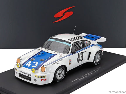 Porsche 911 Carrera RSR Team Ecurie Escargot N°43 Víťaz 24h Daytona 1977 Hurley Haywood - John Graves - Dave Helmick 1:18 Spark Model biela modrá