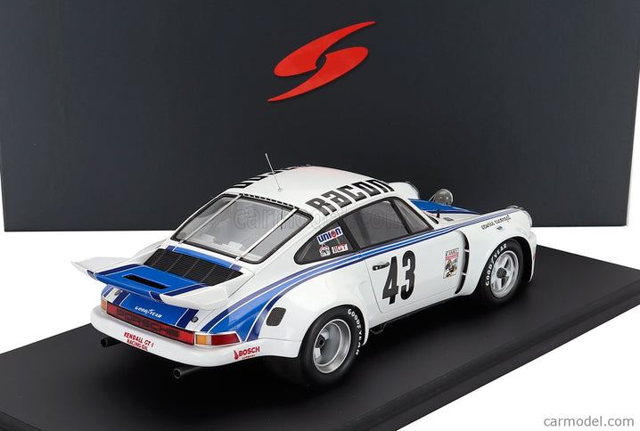 Porsche 911 Carrera RSR Team Ecurie Escargot N°43 Víťaz 24h Daytona 1977 Hurley Haywood - John Graves - Dave Helmick 1:18 Spark Model biela modrá