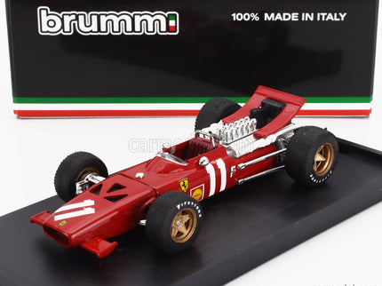 Ferrari F1 312 N°11 Monaco GP 1969 Chris Amon 1:43 Brumm červená biela