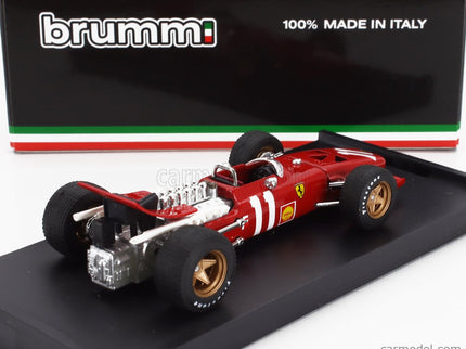Ferrari F1 312 N°11 Monaco GP 1969 Chris Amon 1:43 Brumm červená biela