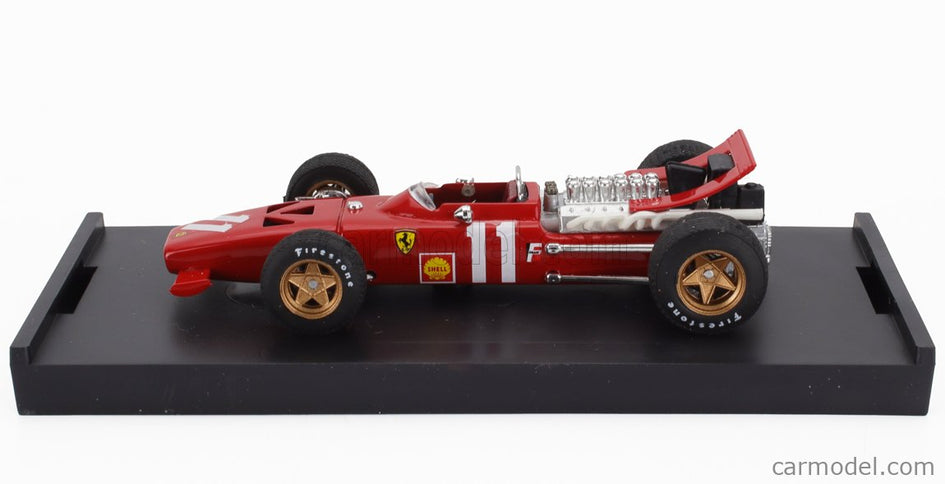 Ferrari F1 312 N°11 Monaco GP 1969 Chris Amon 1:43 Brumm červená biela