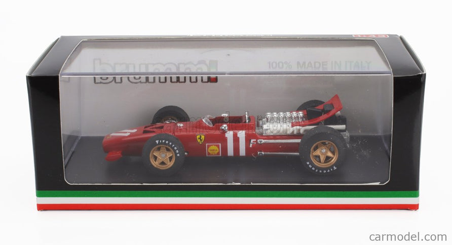 Ferrari F1 312 N°11 Monaco GP 1969 Chris Amon 1:43 Brumm červená biela