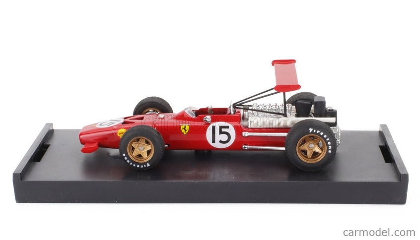 Ferrari F1 312 N°15 Spain GP 1969 Chris Amon 1:43 Brumm červená biela