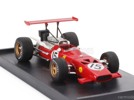 Ferrari F1 312 N°15 Spain GP 1969 Chris Amon 1:43 Brumm červená biela