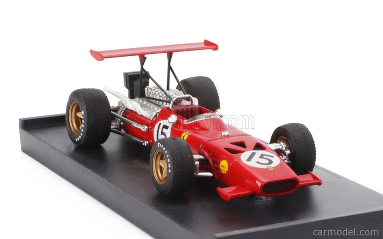 Ferrari F1 312 N°15 Spain GP 1969 Chris Amon 1:43 Brumm červená biela