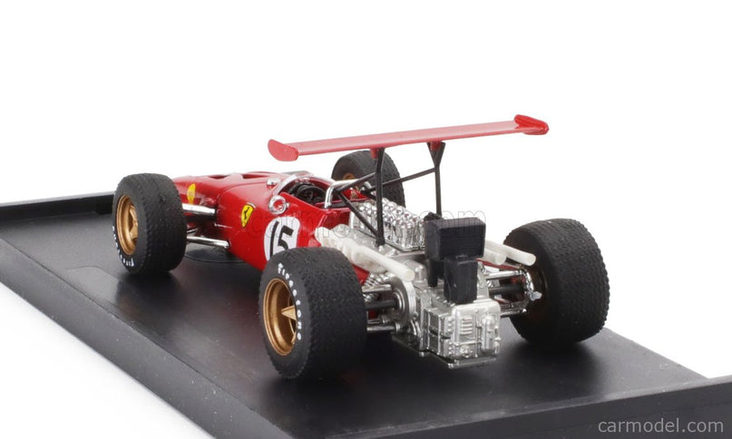 Ferrari F1 312 N°15 Spain GP 1969 Chris Amon 1:43 Brumm červená biela
