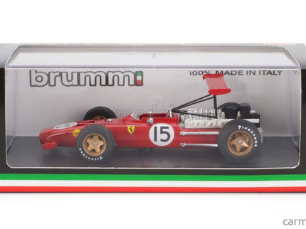 Ferrari F1 312 N°15 Spain GP 1969 Chris Amon 1:43 Brumm červená biela