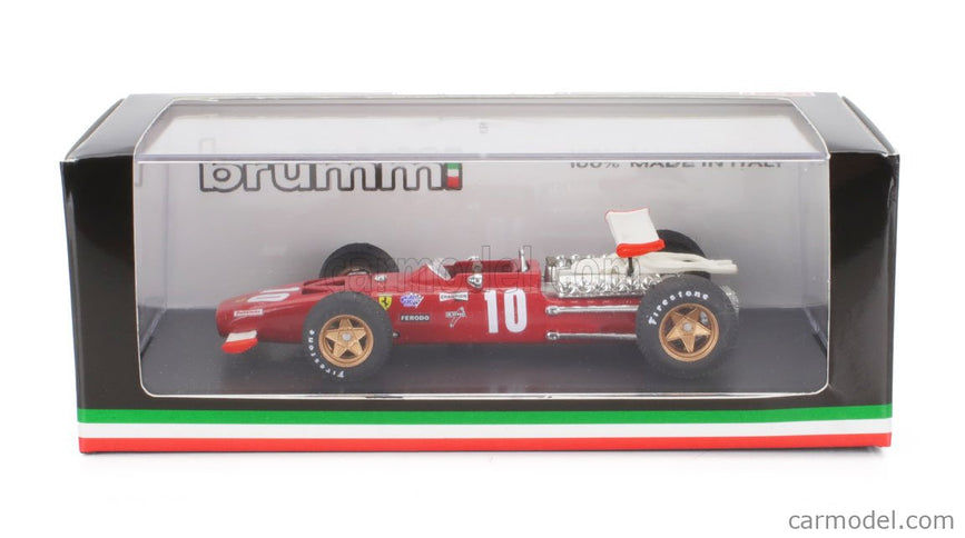 Ferrari F1 312 N°10 Italy GP 1969 Pedro Rodriguez 1:43 Brumm červená biela