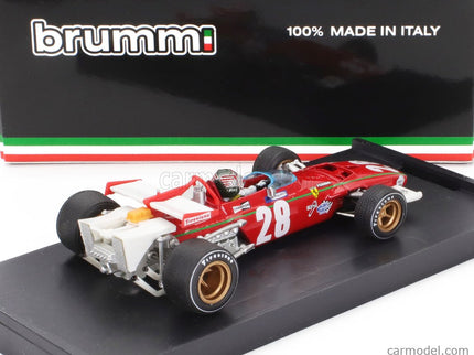 Ferrari F1 312B N°28 Belgium GP 1970 Ignazio Giunti - With Driver Figúrka 1:43 Brumm červená biela