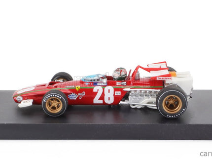 Ferrari F1 312B N°28 Belgium GP 1970 Ignazio Giunti - With Driver Figúrka 1:43 Brumm červená biela