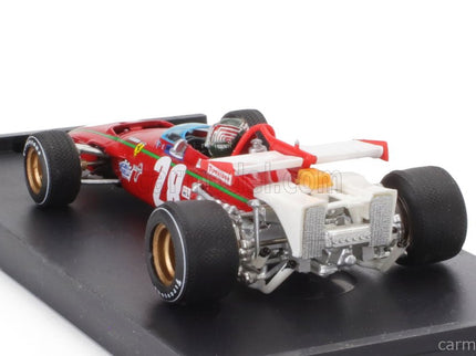 Ferrari F1 312B N°28 Belgium GP 1970 Ignazio Giunti - With Driver Figúrka 1:43 Brumm červená biela