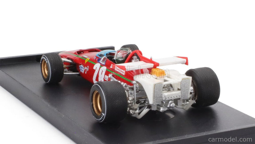 Ferrari F1 312B N°28 Belgium GP 1970 Ignazio Giunti - With Driver Figúrka 1:43 Brumm červená biela