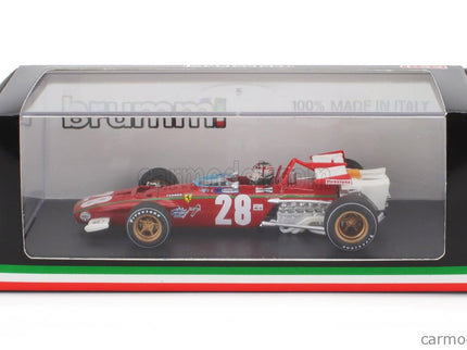Ferrari F1 312B N°28 Belgium GP 1970 Ignazio Giunti - With Driver Figúrka 1:43 Brumm červená biela