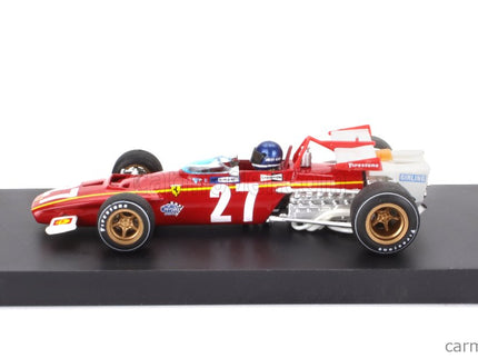 Ferrari F1 312B N°27 Belgium GP 1970 Jacky Ickx - With Driver Figúrka 1:43 Brumm červená biela