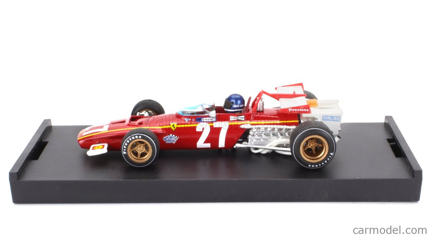 Ferrari F1 312B N°27 Belgium GP 1970 Jacky Ickx - With Driver Figúrka 1:43 Brumm červená biela