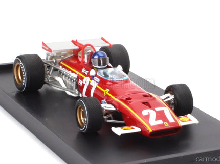Ferrari F1 312B N°27 Belgium GP 1970 Jacky Ickx - With Driver Figúrka 1:43 Brumm červená biela